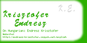 krisztofer endresz business card